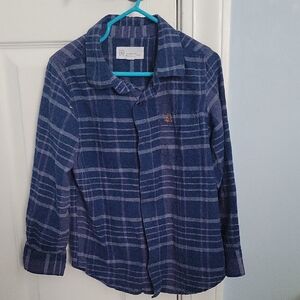 Navy Baby Gap Plaid Button-Up Shirt